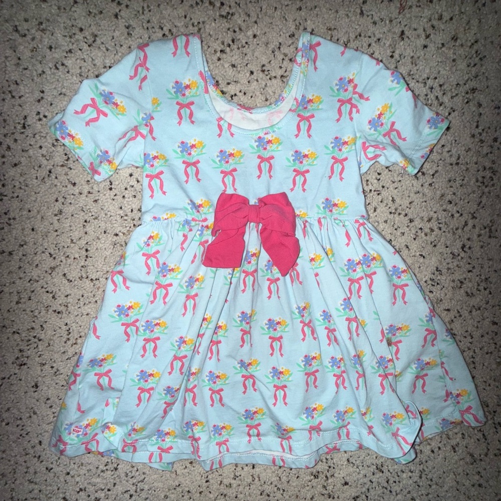 RuffleButts Floral Bow Dress 3T